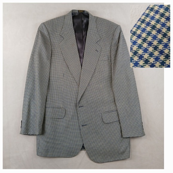 Oscar de la Renta Other - Oscar De La Renta 42L Mens Sport Coat Blazer Jacket 21x33 Tall Long Defect Wool
